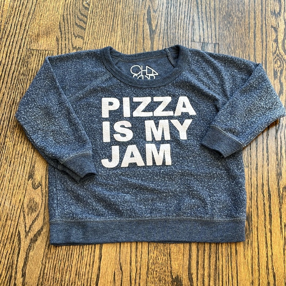 Chaser Boys “Pizza is my jam” Blue Sweatshirt- size 4
